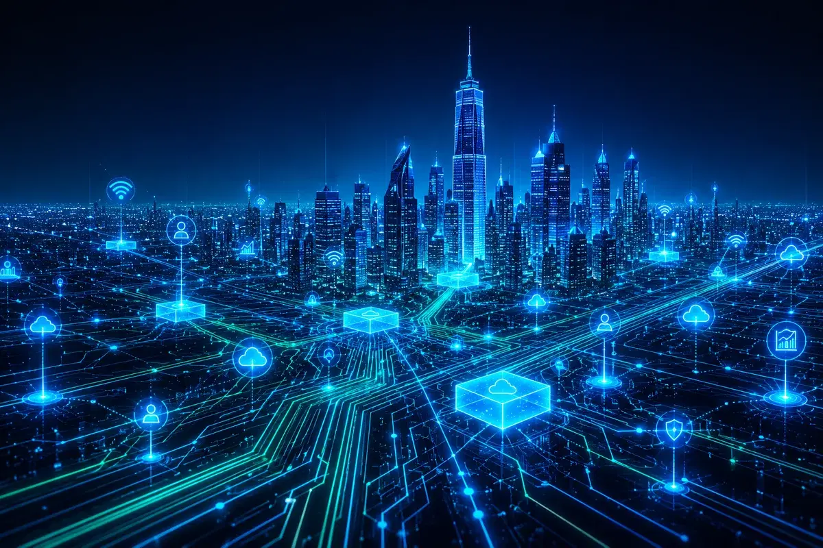 Digital city network with connected data infrastructure